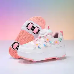 2026 Roller Skate Shoes Ultra-Light Children's Girls Sneakers With Four Wheels Sport Outdoor Walking Running Sneakers Kids Gifts product image