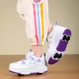 2026 Roller Skate Shoes Ultra-Light Children's Girls Sneakers With Four Wheels Sport Outdoor Walking Running Sneakers Kids Gifts product image