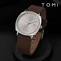 TOMI Men's Watch Minimalist Fashion Sports Watch Calendar Leather Casual Quartz Watch product image