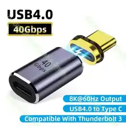 USB4.0 Thunderbolt3 Magnetic Adapter USB C To Type C 40Gbps 100W Fast Charging Magnet Converter Cable 8K@60Hz USB Type C Adapter product image