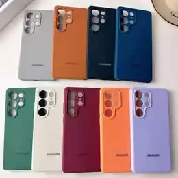 Original Liquid Silicone Solid Color Phone Case For Samsung Galaxy S26 S25 S24 S23 S22 Ultra S24 Plus FE Case With Official Box product image