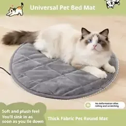 USB Pet Electric Heating Pad Waterproof Winter Warmer Mat Soft Plush Dog Cat Bed Blanket Thermal Sleeping Pet Heater Supplies product image