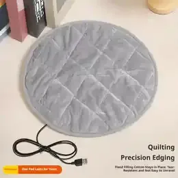 USB Pet Electric Heating Pad Waterproof Winter Warmer Mat Soft Plush Dog Cat Bed Blanket Thermal Sleeping Pet Heater Supplies product image