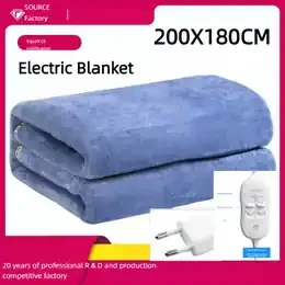 European Regulation Non-Woven Single and Double Electric Blanket 220V Heating Blanket 200×180cm product image