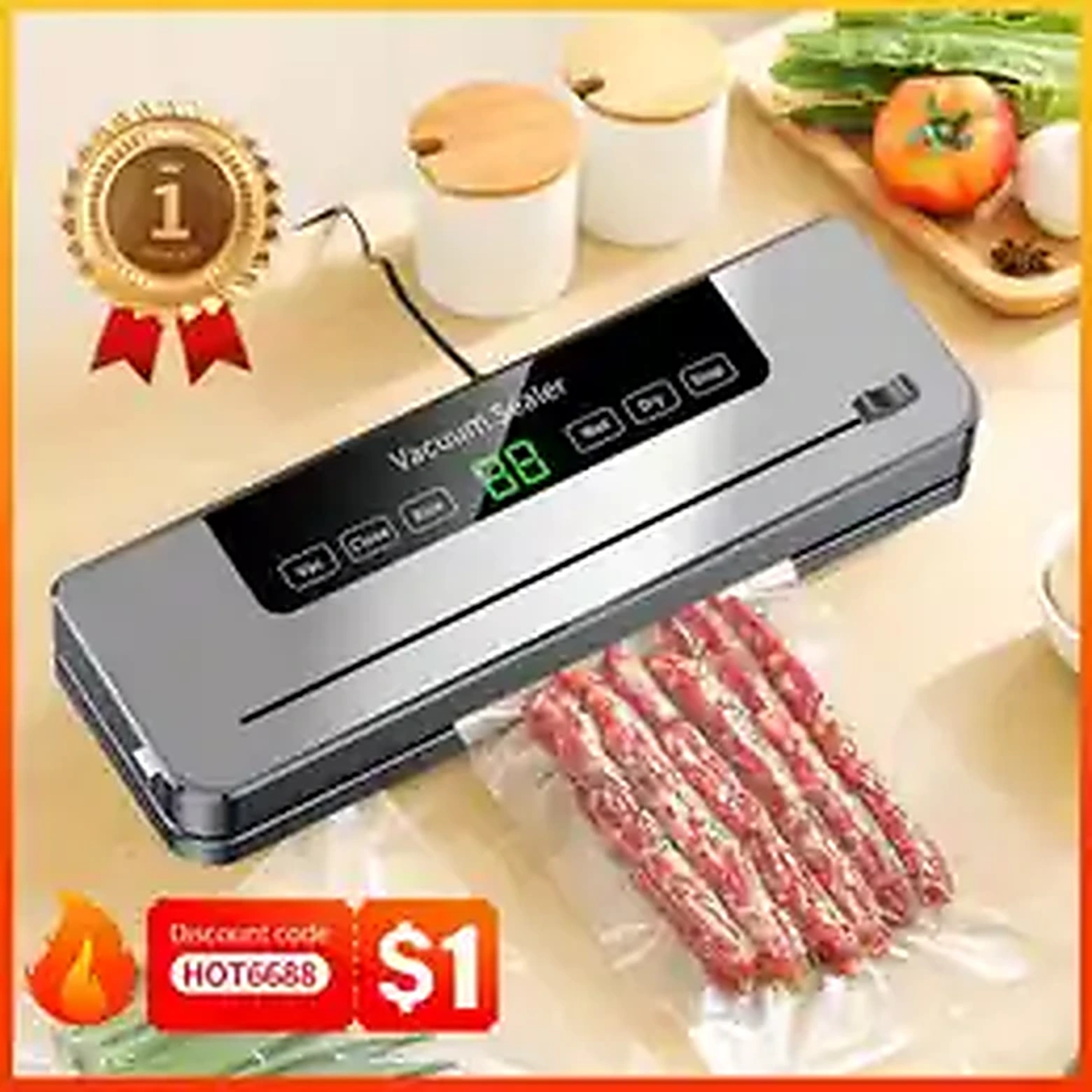 Electric Vacuum Sealer Food Storage Machine product image