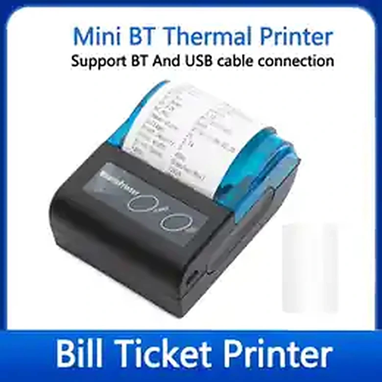58mm Mini Portable Thermal Receipt Printer • Bluetooth + USB product image