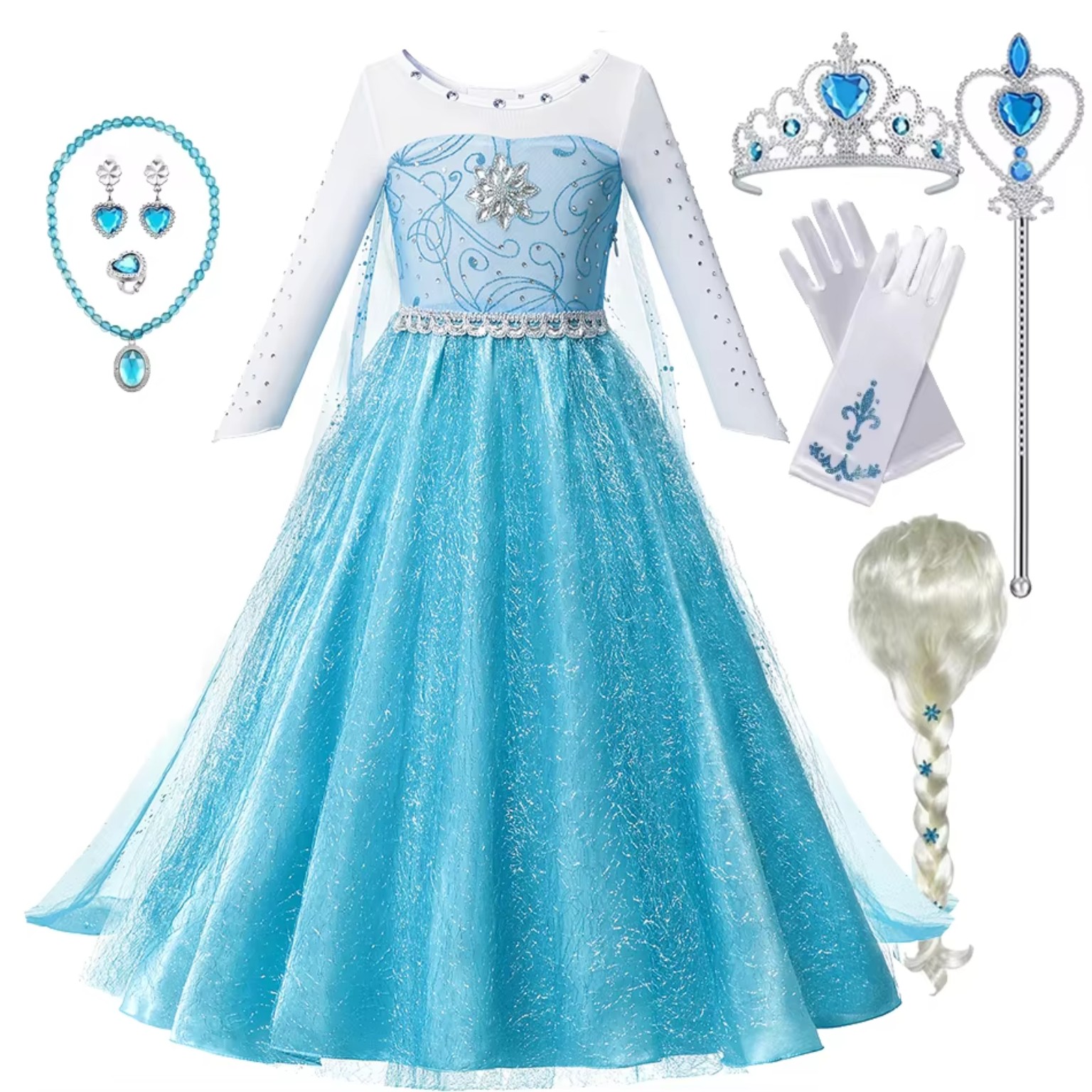 Girls Princess Dress Costume Set with Accessories product image