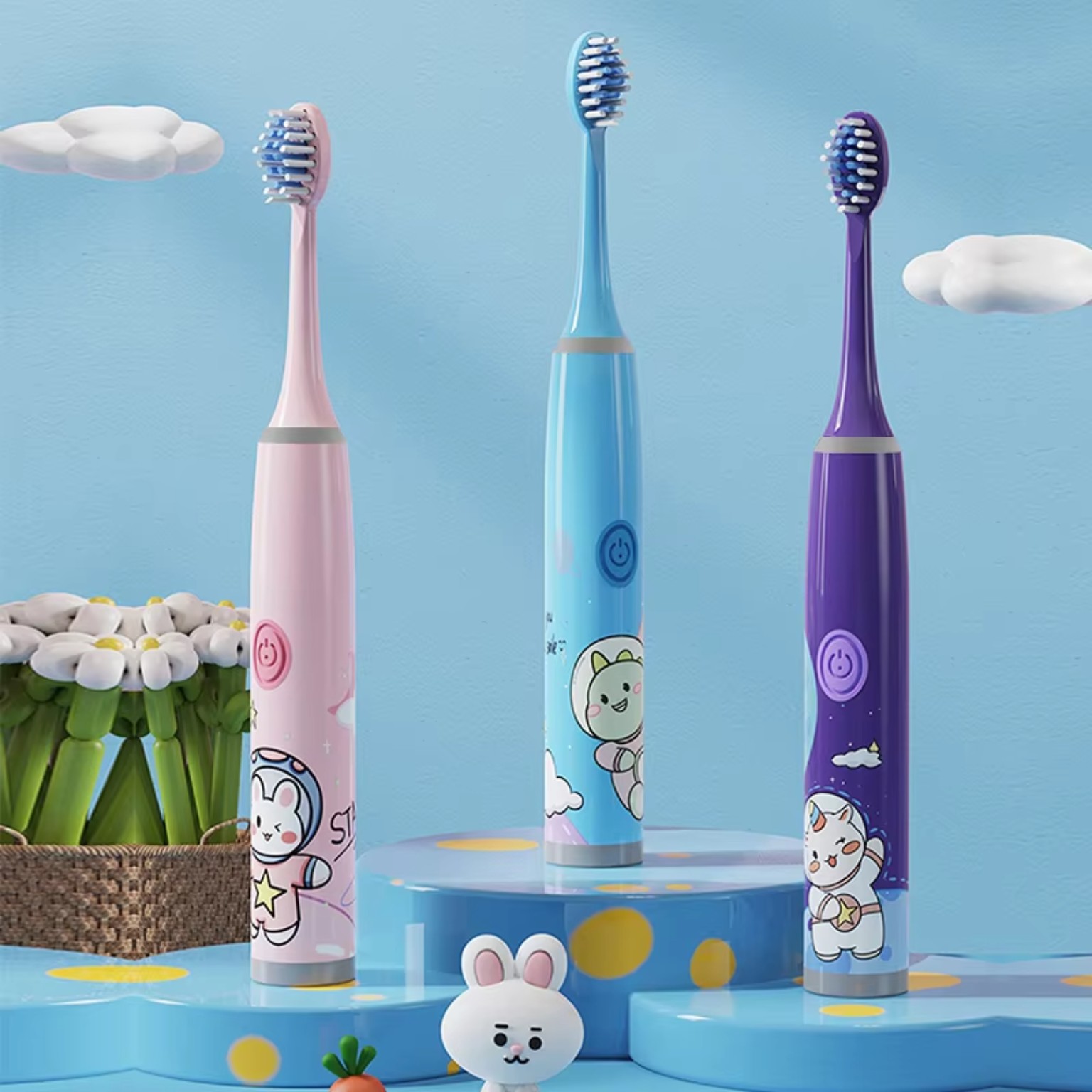 Kids Cartoon Electric Toothbrush – Soft Bristles product image