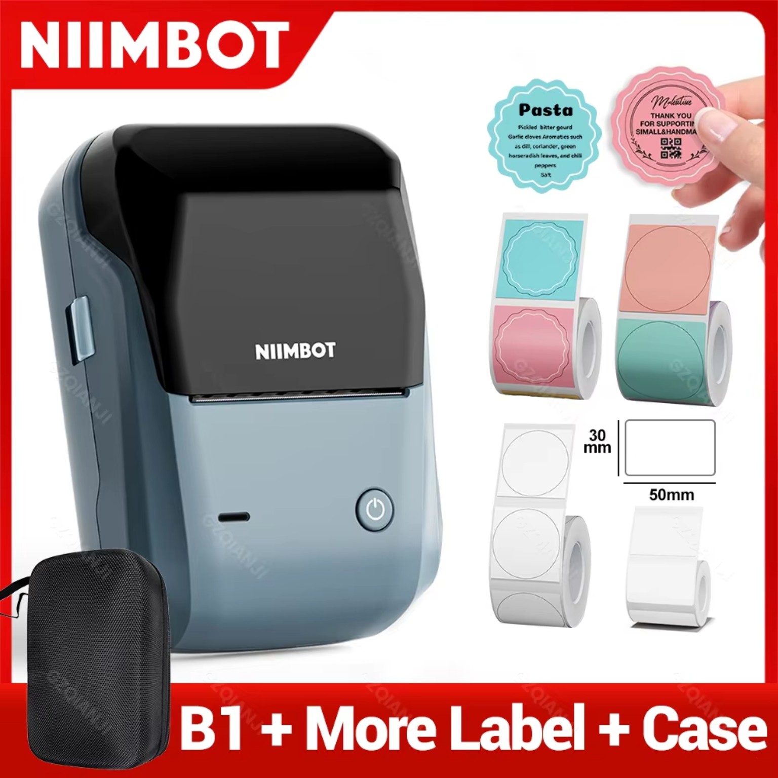 NIIMBOT B1 Mini Label Thermal Printer • Bluetooth product image