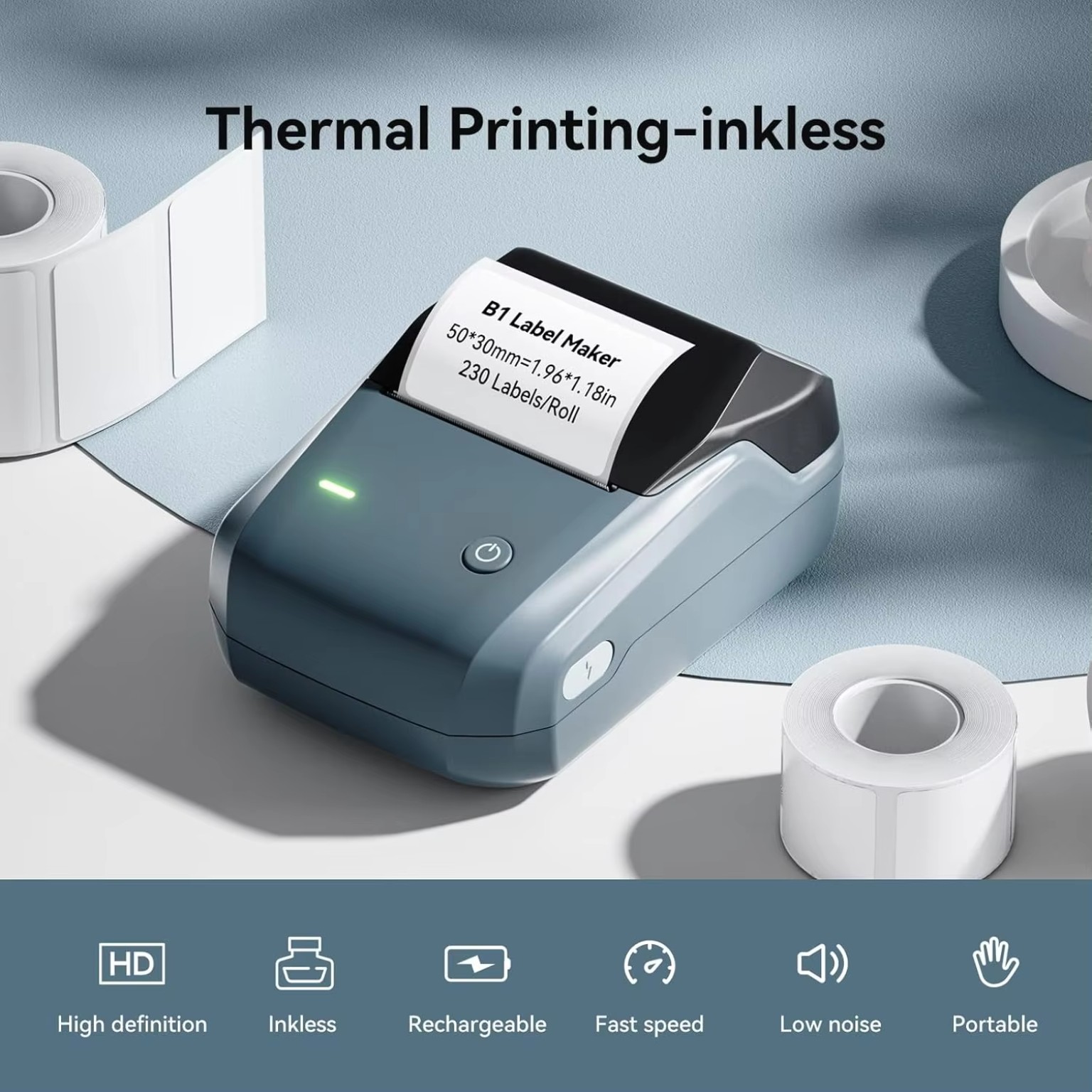 NIIMBOT B1 Mini Label Thermal Printer • Bluetooth product image