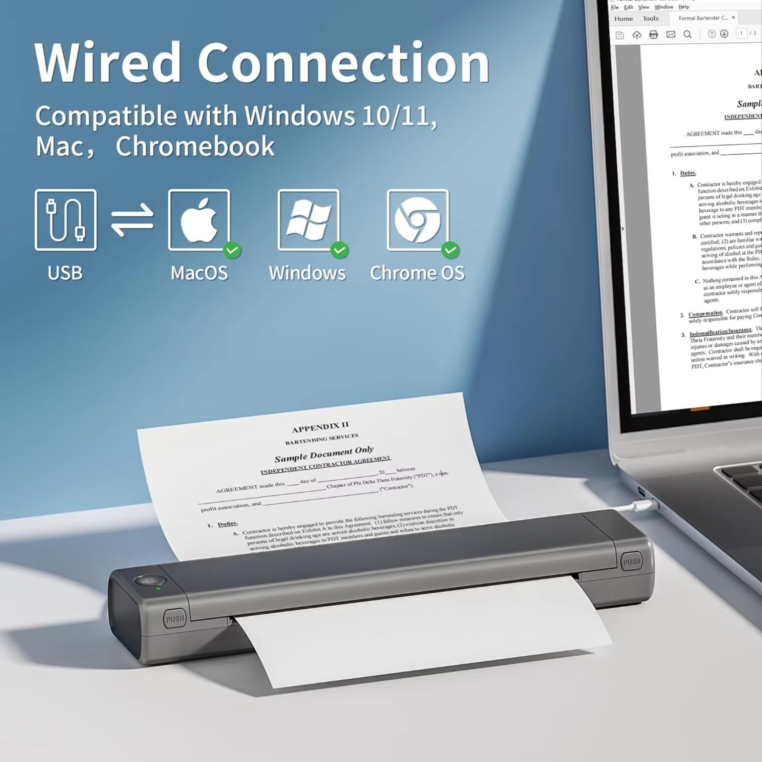 Phomemo M08F A4 Portable Thermal Printer • Wireless & Inkless product image
