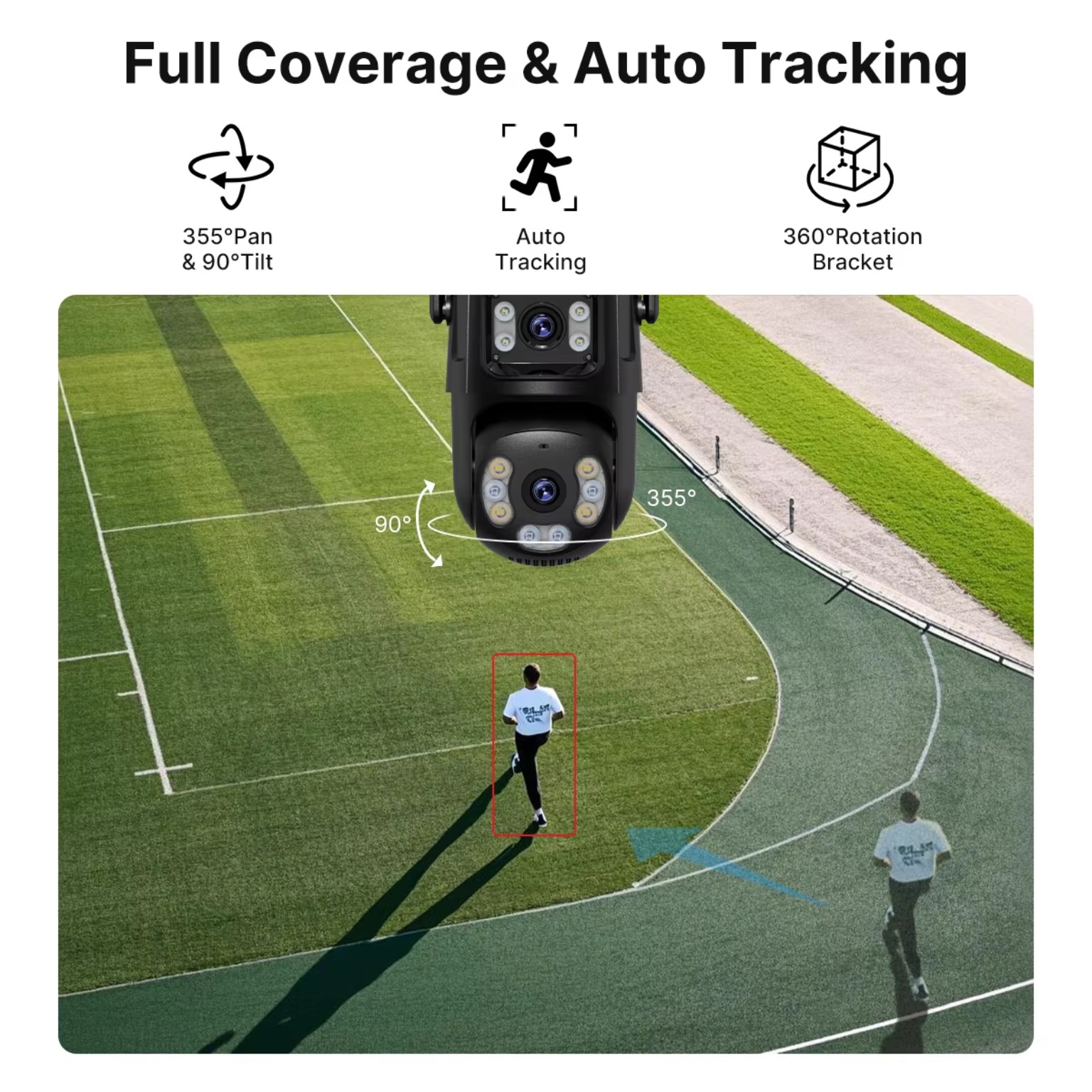 4K 8MP WiFi PTZ Outdoor Dual Lens Security Camera product image