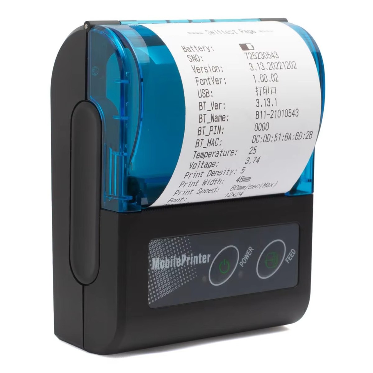 58mm Mini Portable Thermal Receipt Printer • Bluetooth + USB product image