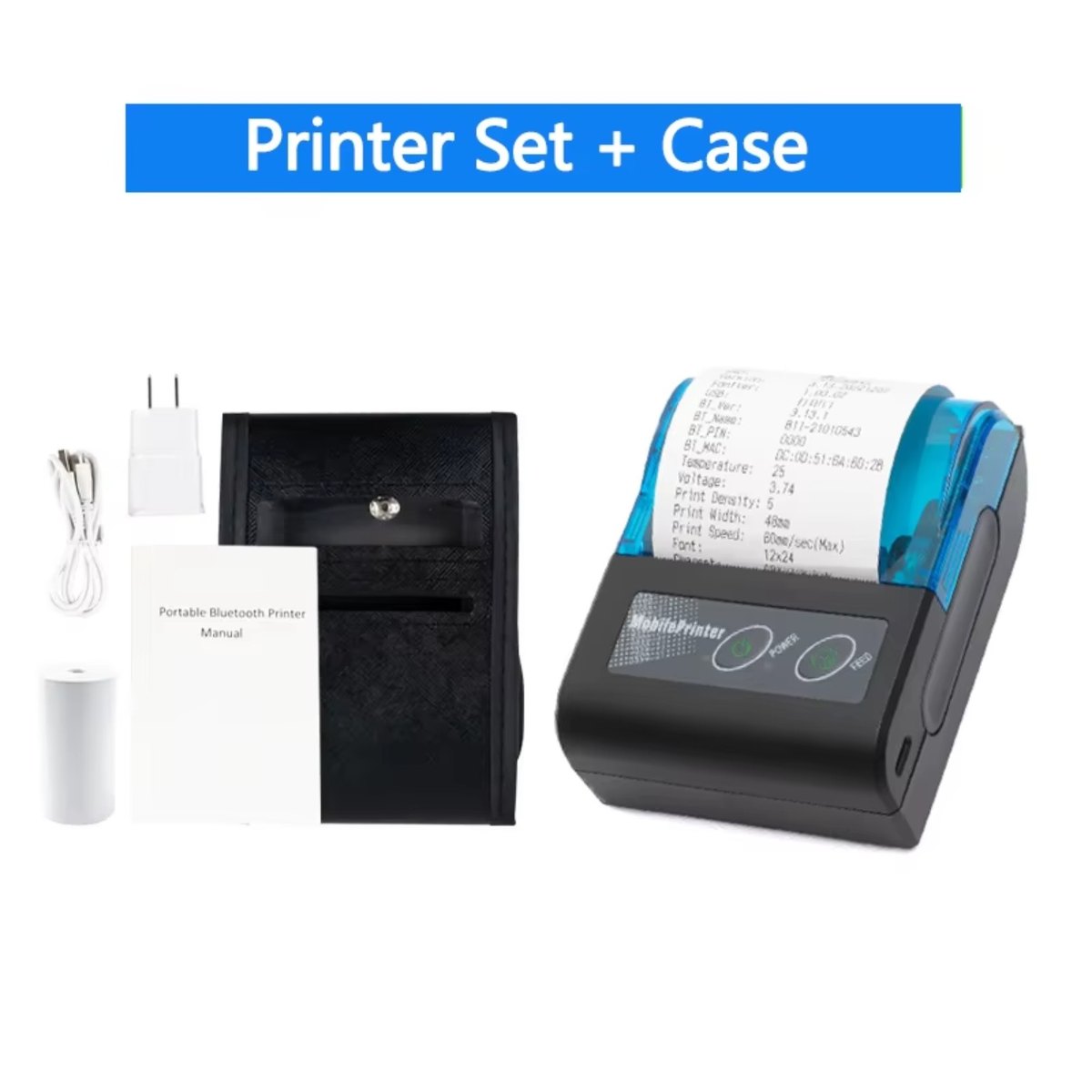 58mm Mini Portable Thermal Receipt Printer • Bluetooth + USB product image