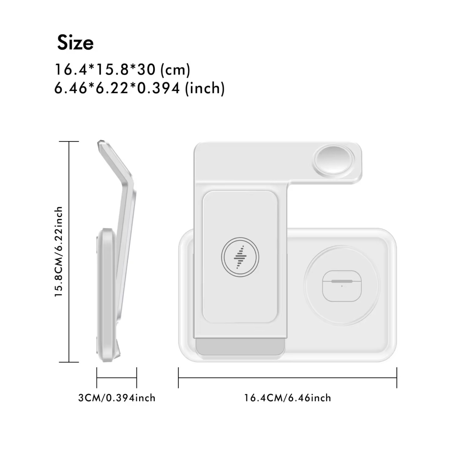Desktop 3-in-1 Wireless Charger Station for Samsung Galaxy product image