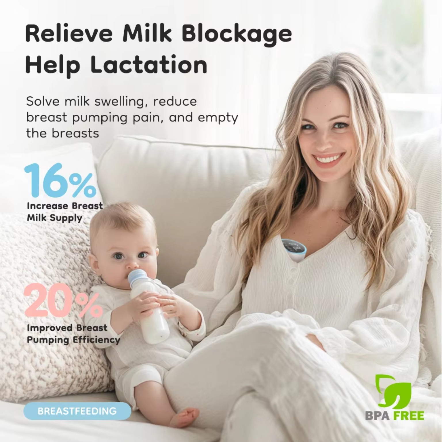 Wearable Electric Breast Pump – Hands-Free Portable product image